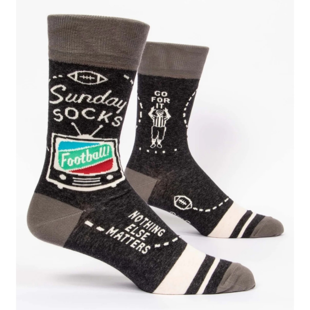 Blue Q Sunday M-Crew Socks